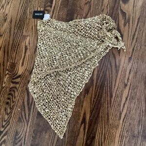 Guess metallic gold sequin sarong - beach coverup - O/S